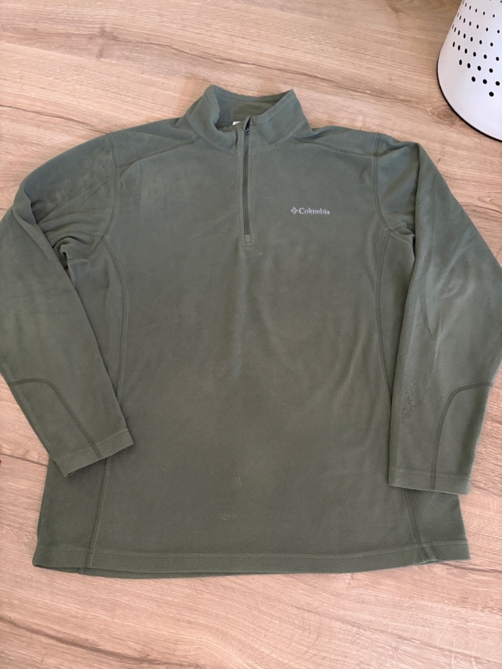 Columbia Olive Green Quarter Zip Fleece Pullover Mens M